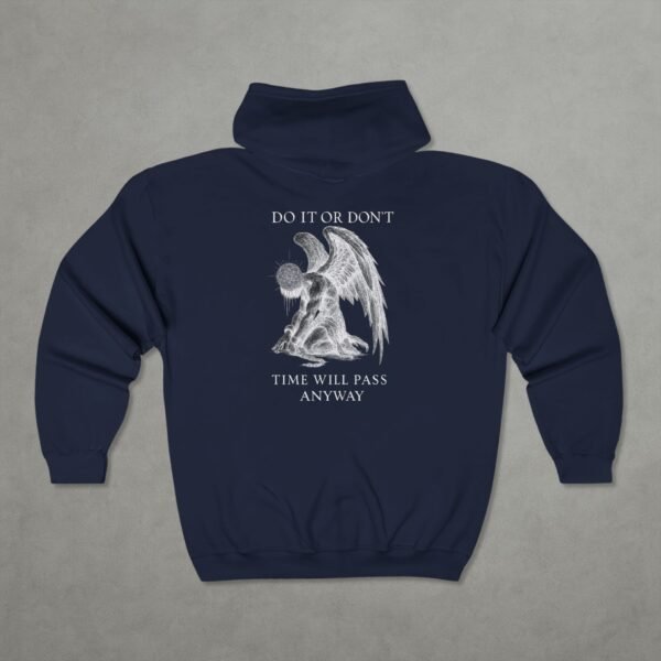 'Time will pass anyway' Zip-Up Hoodie Unisex